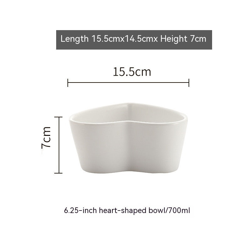 Nordic Heart-Shaped Irregular Salad Bowl