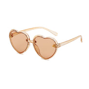 Cute Bee Heart Kids Sunglasses for Round Faces