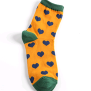 Heart-Shaped Cotton Mid-Calf Socks for Women