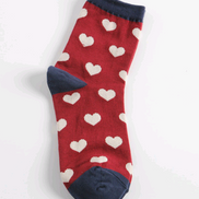 Heart-Shaped Cotton Mid-Calf Socks for Women