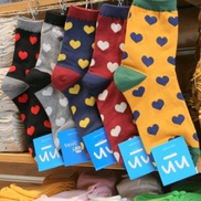 Heart-Shaped Cotton Mid-Calf Socks for Women