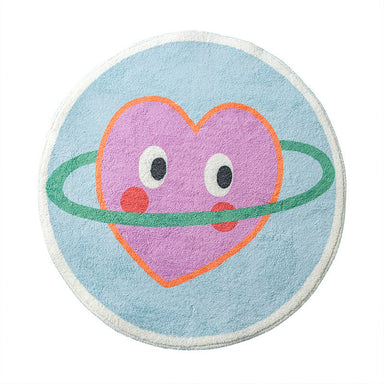 Cute Heart-Shaped Imitation Cashmere Floor Mat