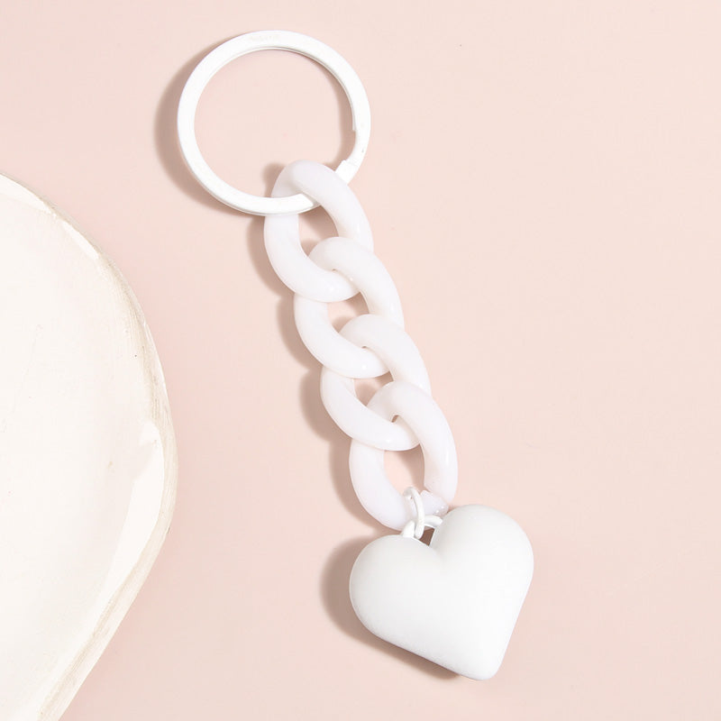 Handmade Heart Shaped Acrylic Keychain Pendant Accessories