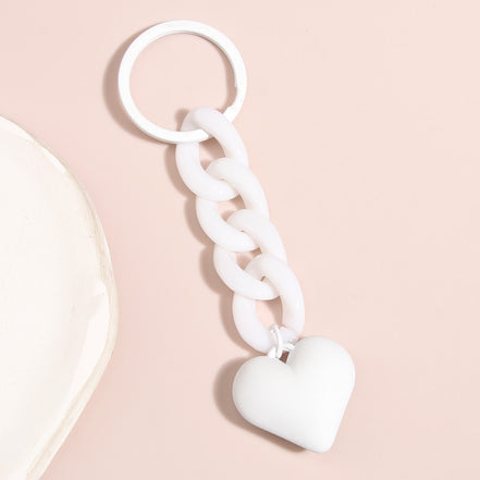 Handmade Heart Shaped Acrylic Keychain Pendant Accessories