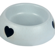 Plastic Heart-Shaped Pet Bowl for Cats and Dogs