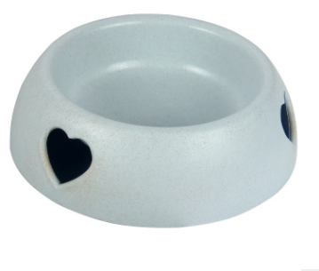 Plastic Heart-Shaped Pet Bowl for Cats and Dogs