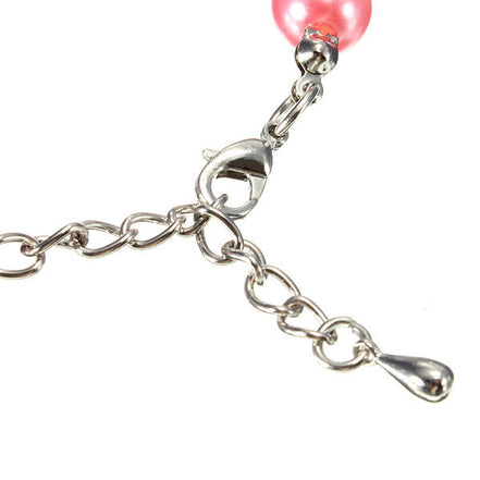 Pet Pearl Necklace with Heart Pendant for Cats and Dogs