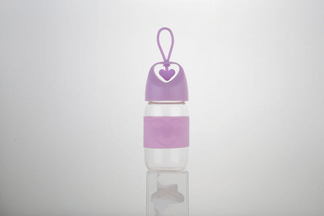 Heart-Shaped Glass Water Cup
