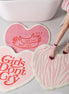 Cute Heart-Shaped Imitation Cashmere Floor Mat