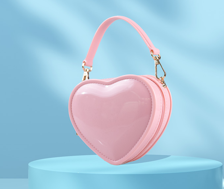 Heart-Shaped Crossbody Bag with Fashionable Texture