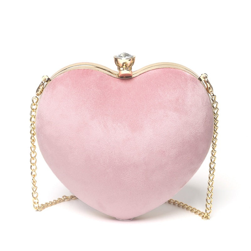 Heart-Shaped Chain Handbag, Shoulder Crossbody Bag
