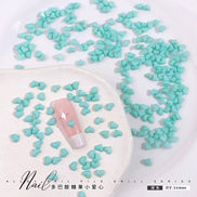 Dopamine Candy Heart Resin Nail Art Decorations (100 pcs)