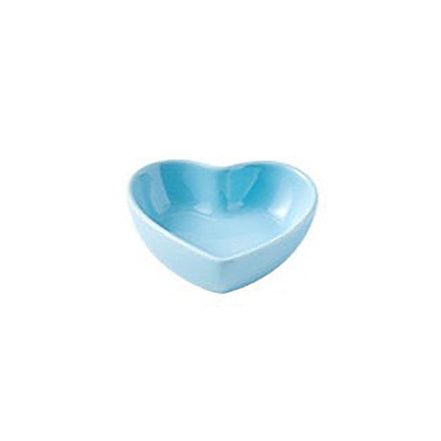 Colorful Heart-Shaped Ceramic Feeding Bowl for Pets