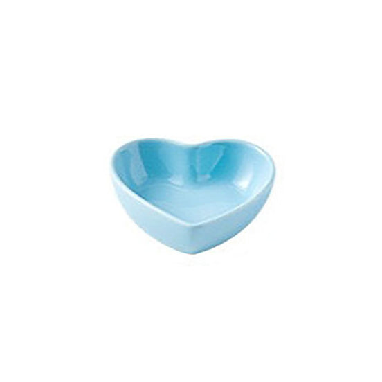 Colorful Heart-Shaped Ceramic Feeding Bowl for Pets