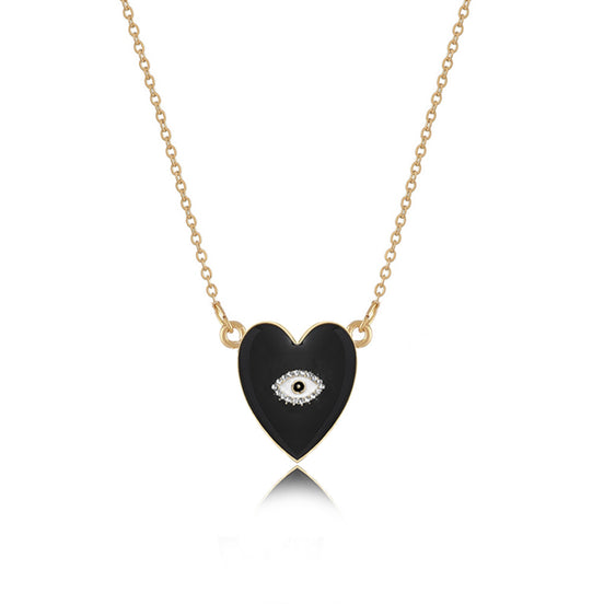 Heart-Shaped Diamond Necklace for Women