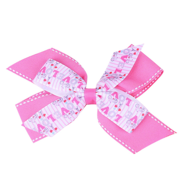 Heart-Shaped Dovetail Bow Hair Clip for Kids
