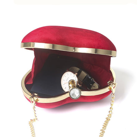 Heart-Shaped Chain Handbag, Shoulder Crossbody Bag