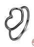 Sterling Silver Hollow Heart Rings for Women