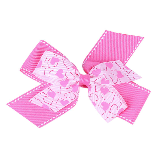 Heart-Shaped Dovetail Bow Hair Clip for Kids