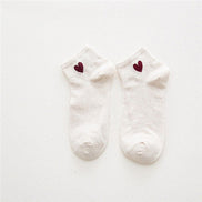 Heart Pattern Women's Cotton Short Socks