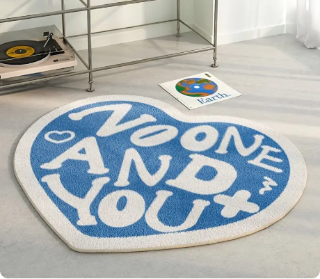 Creative Heart Shape Rug for Living Room or Bedroom