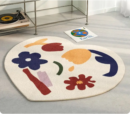 Creative Heart Shape Rug for Living Room or Bedroom