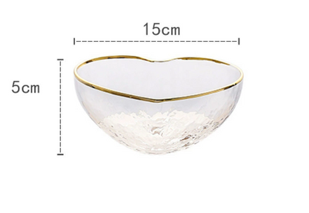 Heart Phnom Penh Hammered Crystal Glass Bowl