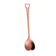 Heart Shaped Stainless Steel Spoons Set for Desserts