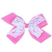 Heart-Shaped Dovetail Bow Hair Clip for Kids