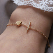 Fashionable Alloy Heart Letter Bracelet for Wholesale