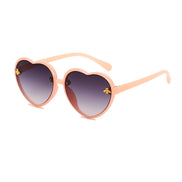 Cute Bee Heart Kids Sunglasses for Round Faces