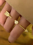 Adjustable Heart Zirconium Ring for Women