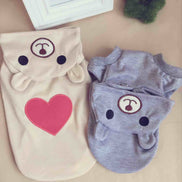 Pet Clothes with Heart Bear Transformation Outfit