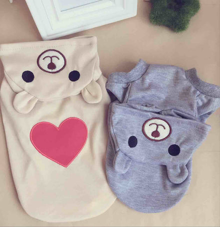 Pet Clothes with Heart Bear Transformation Outfit
