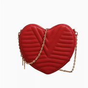 Heart-Shaped Embroidered Leather Earphone Case