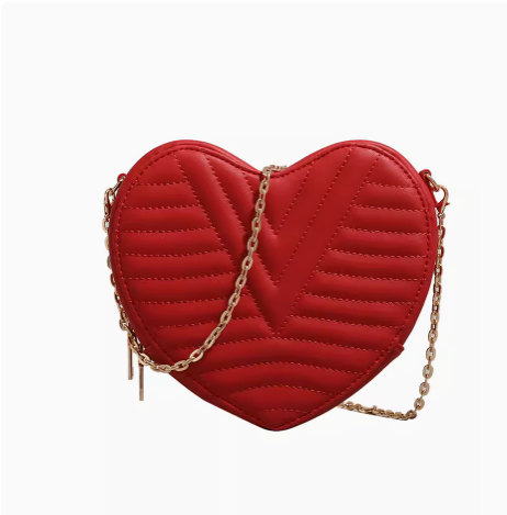 Heart-Shaped Embroidered Leather Earphone Case