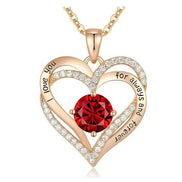 Heart-shaped women's double love pendant chain for Valentine's Day and Mother's Day