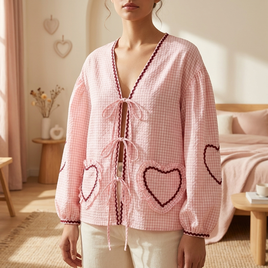 Heart Check Blouse